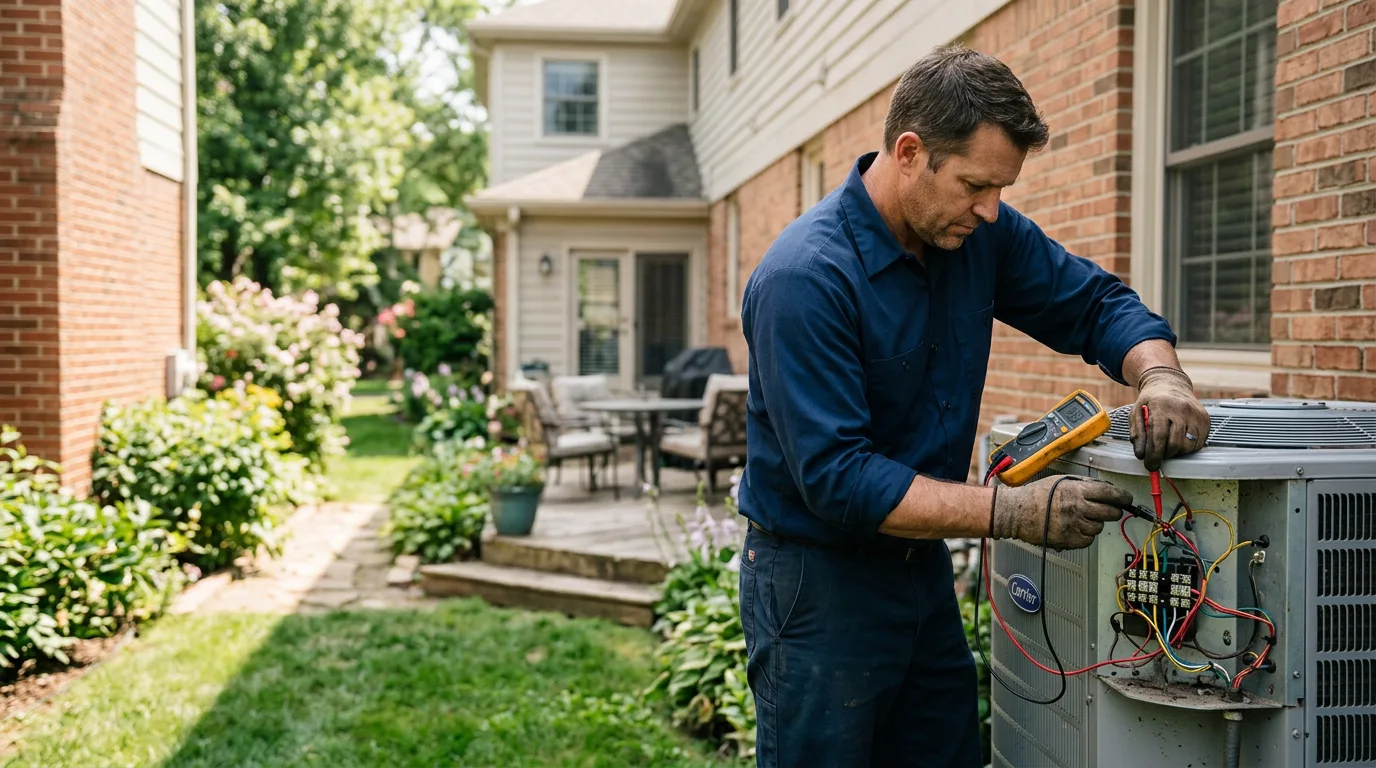 HVAC technician working near Blair, WV